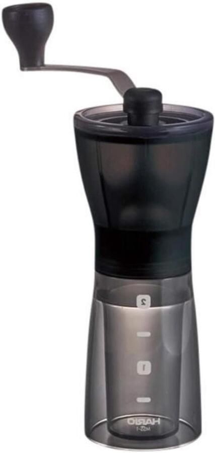 Koffiemolen Handmatig Mini Slim Plus Verse Koffie Malen Compact Ontwerp 18 cm Hoog Zwart