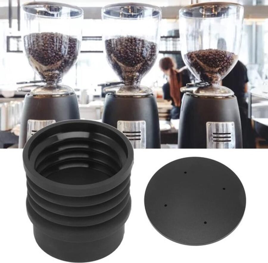 Koffiemolen met enkele dosis blaasbonenbak siliconen koffiemolen reinigingsgereedschap met aluminium deksel geschikt voor 900N HC600 koffiemolenonderdelen - Foto 1