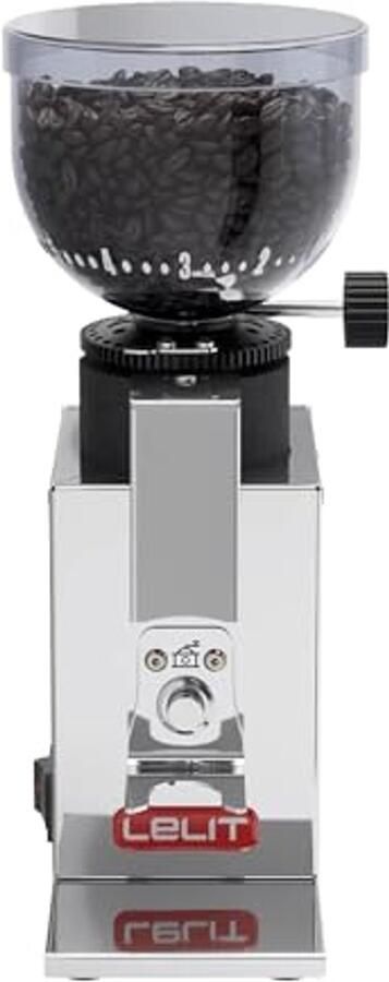 Koffiemolen met Kegelvormige Maalschijven en Dosisregeling Gepolijst Roestvrij Staal