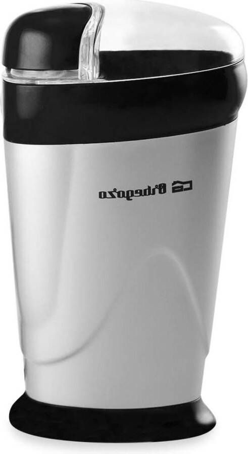 Koffiemolen met roestvrij stalen mes en veiligheidsschakelaar transparant deksel 150 W zwart