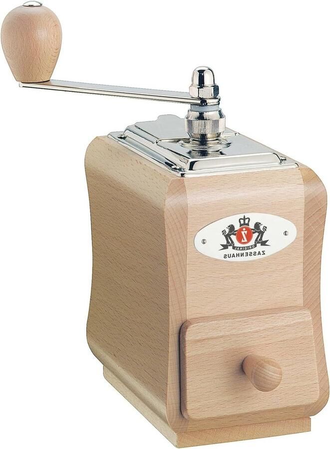 Koffiemolen Santiago Hout Malen Verse Koffie Traploze Maalgraad 14 x 9 x 20 cm Bruin