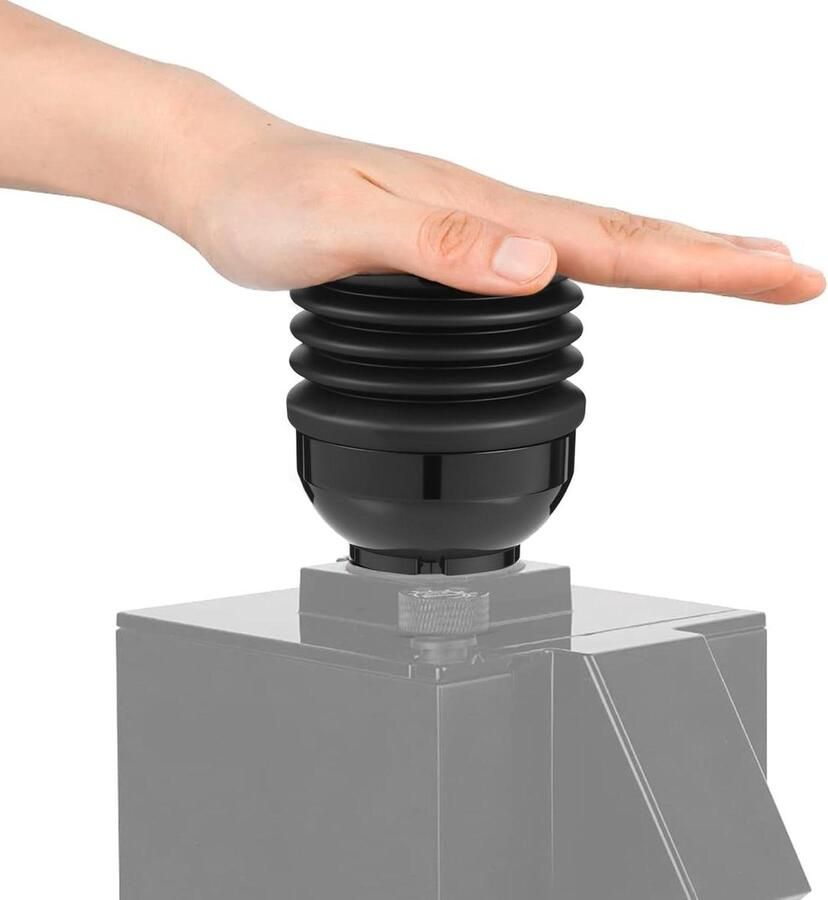 Koffiemolen Trechter Enkele Dosis Houder Koffie Reinigen Met Deksel 8.4 x 8.4 x 10.5 cm Zwart