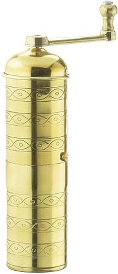 Koffiemolen voor Mokka en Espresso in Messing en Goud Elegante Handmatige Molen