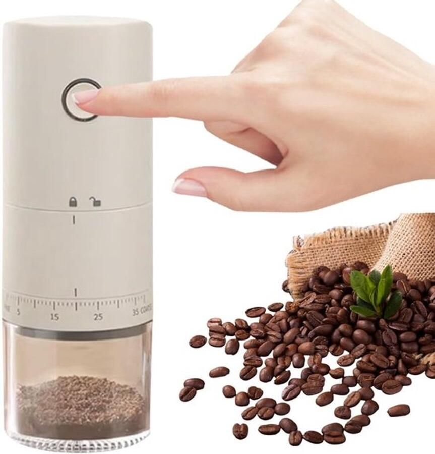 Koffiemolens Elektrische Koffiemolen voor Thuis 38 Fijnheidsstanden USB Oplaadbaar Ook voor Kruiden - Foto 1