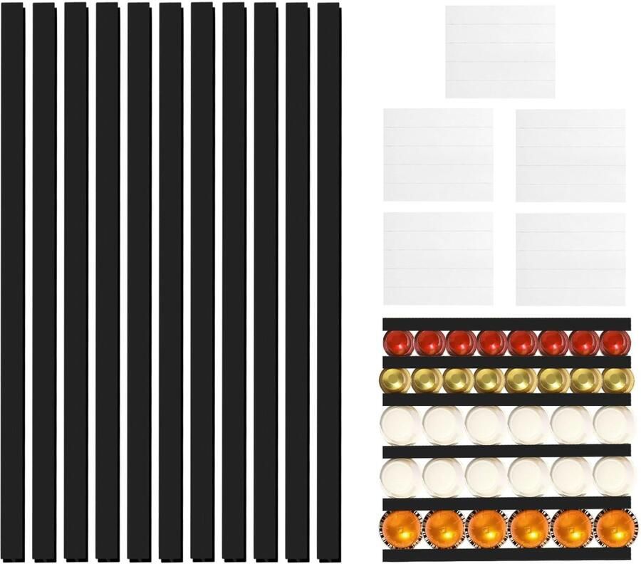 Koffiepadhouder Koffiepad Opslag Zelfklevende Capsules Houder compatibel voor 54 vertuoline of 72 nespresso originele lijn pod displays Voor display koffie pod (11 stuks)