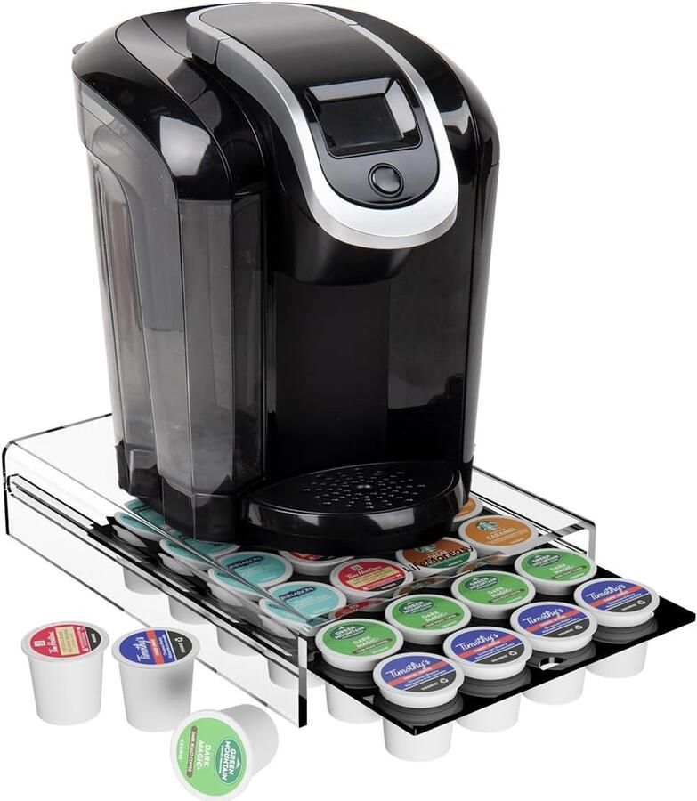 Koffiepadhouder Opberglade Capsules Keuken Organiseren Standaard Koffiezetapparaat Ruimtebesparend Ontwerp Transparant