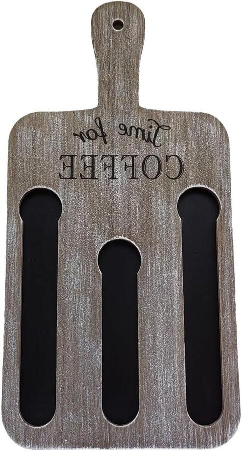 Koffiepads Houder Espresso Pods Rack Keuken Organisatie Ruimtebesparend Wandmontage 39 x 20 cm Hout