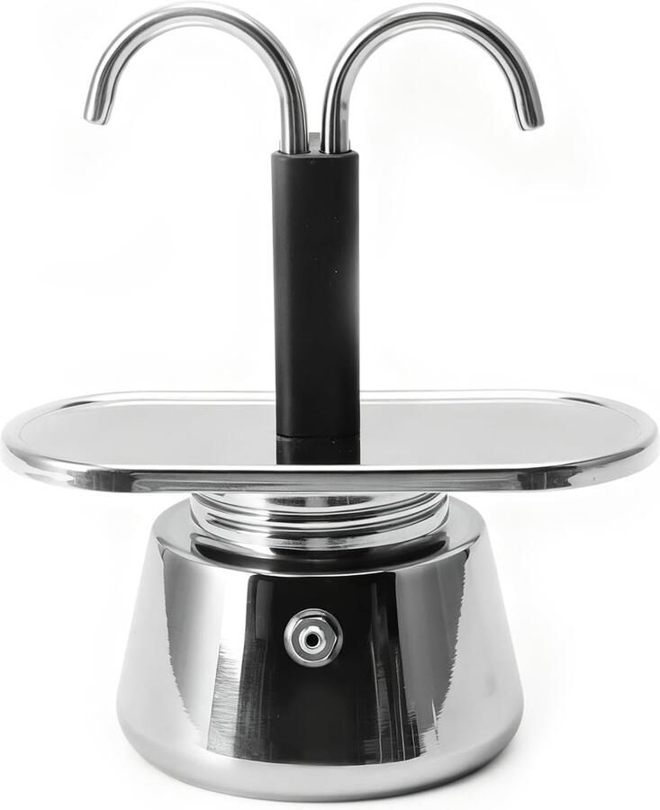 Koffiepot 2 Kopjes 100 Ml Moka Pot Dubbele Kop Roestvrijstalen Mokka Koffiepot Italiaans Doe-het-zelf Conduit Koffiezetapparaat Voor Thuiskantoor Keuken