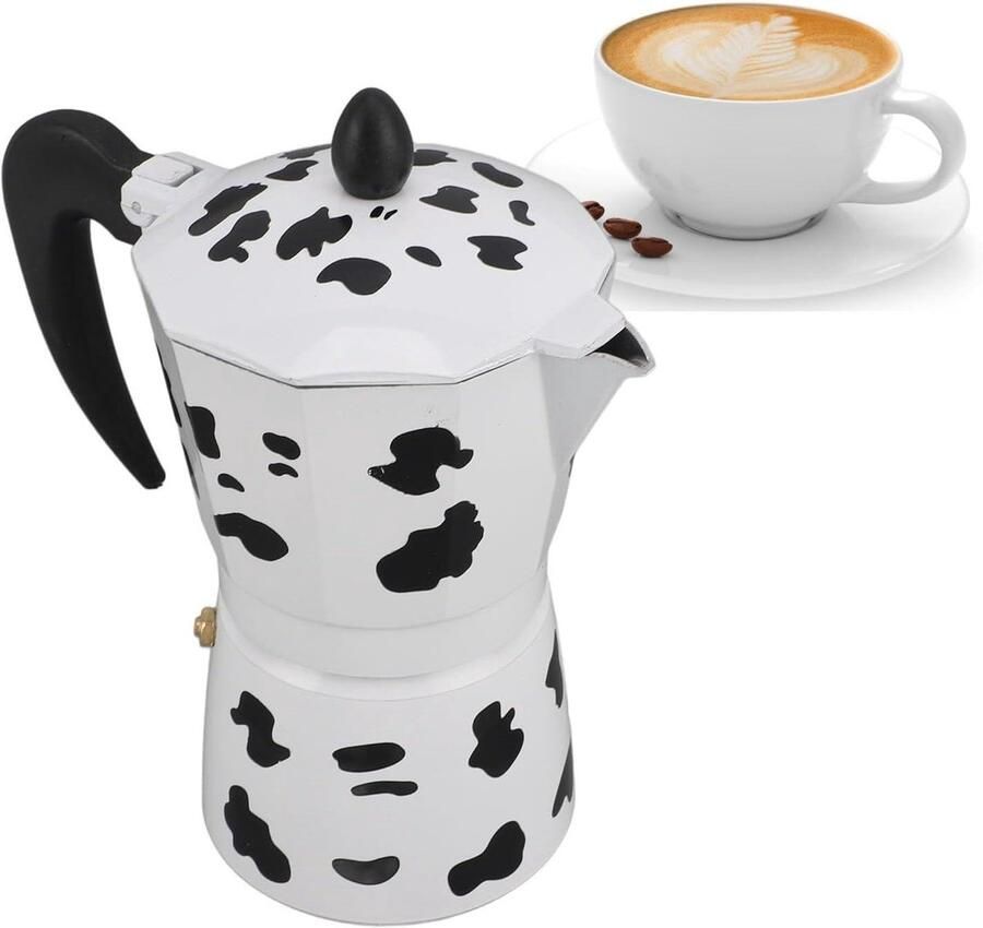 Koffiepot Espresso Maker Koffie Zetten Uniek Koeienpatroon 300 ml Multi