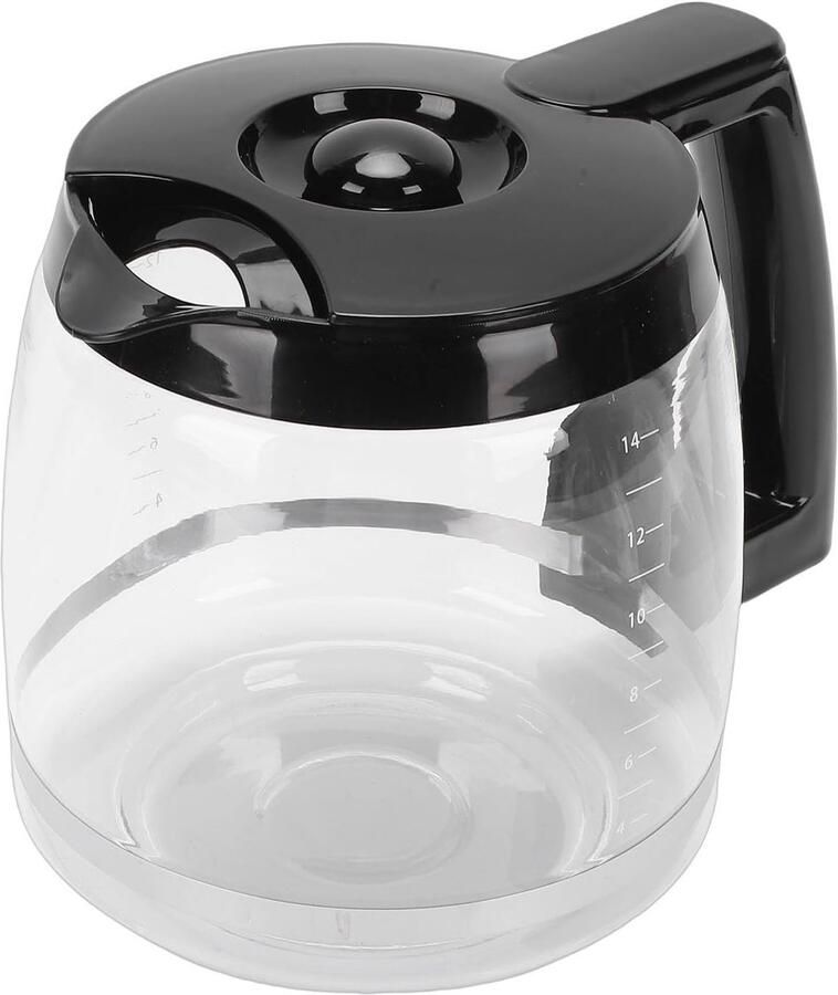 Koffiepot Glazen Koffiezetapparaat Vervangende Karaf met Handvat Hitte-koude Proof Espressomachine Koffiepot Gemakkelijk Schoon Te Maken (Vervanging voor 14 Beker 2 1L)