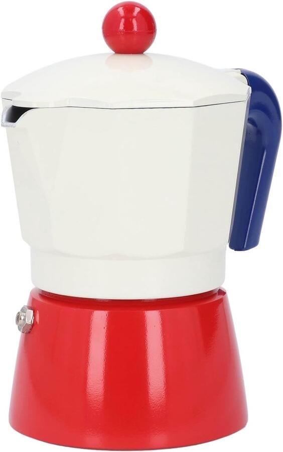 Koffiepot Percolator Espresso Maker Koffie Zetten Klassiek Aluminium Ontwerp 3 Kops Capaciteit Zilver