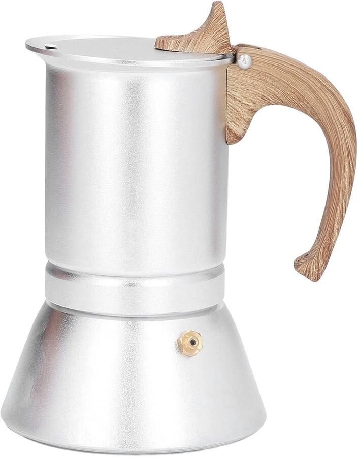 Koffiepot Percolator Espresso Maker Thuis Koffie Zetten Gelijkmatige Warmteverdeling 150 Milliliter Zilver