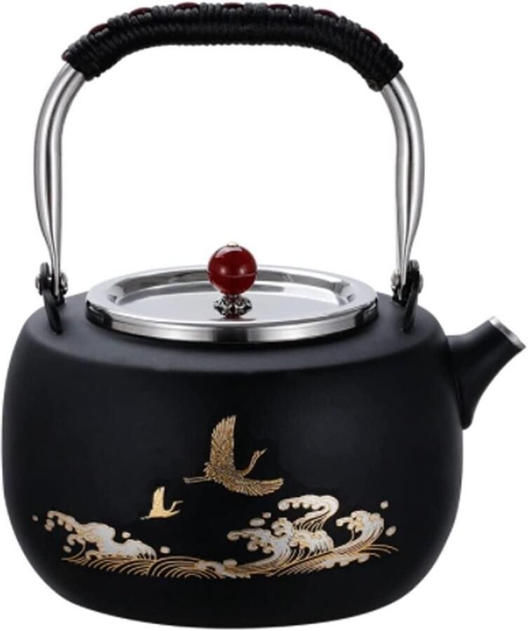 Koffiepot Percolator Theepot Waterkoker Koffie Zetten Verdikt Roestvrij Staal 1.2 Liter OneColor