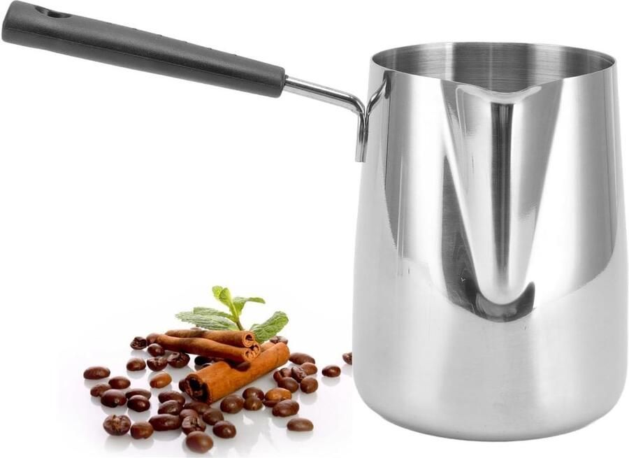 Stovetop Mocha Pot van 1000ml voor Arabische Koffie RVS Espresso Koffiekan en Melkpan