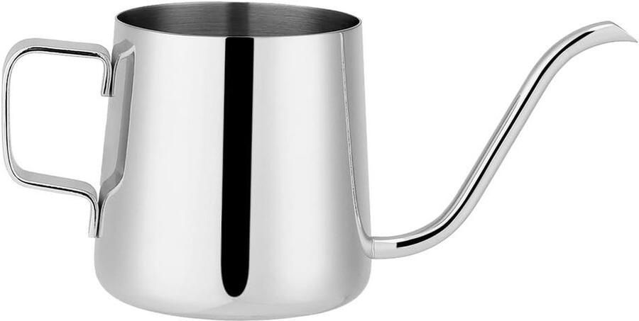 Koffiepot Zwanenhals Theepot Waterkoker Koffie Zetten Nauwkeurige Waterstroom 250 ml Zilver
