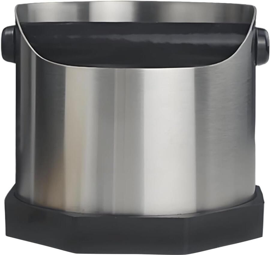 Koffiepuck Emmer Afvalcontainer Espresso Koffiebereiding Thuis Antislip Basis 750 ml Zilver
