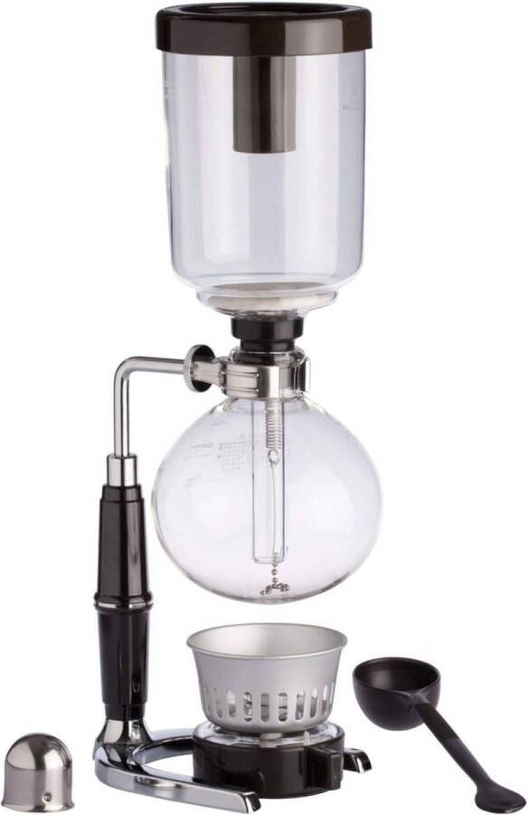 Koffiesifon 41.5x12.5x16.5 cm Uniek Koffie-extractieproces Vacuüm Koffiezetapparaat Zwart