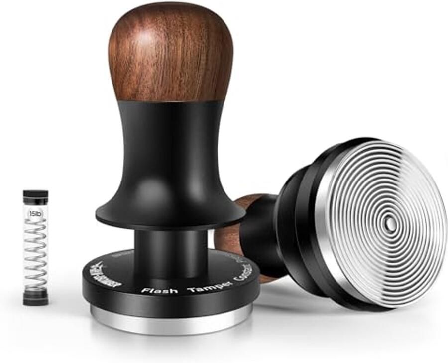 Koffiestamper 2.0 met constante druk en geluidsfeedback voor espressoliefhebbers