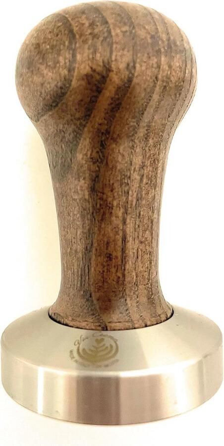 Koffiestamper 58 mm RVS met Houten Handvat voor Espresso Machine