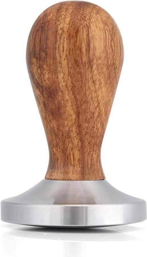 Koffiestamper Espresso pers Espresso bereiden Ergonomisch houten handvat 58mm basis Natuurlijk