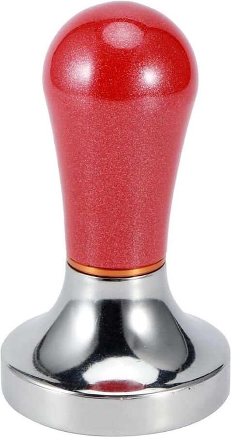 Koffiestamper Barista Tool Espresso Bereiden Ergonomische Grip 57 mm Diameter Rood