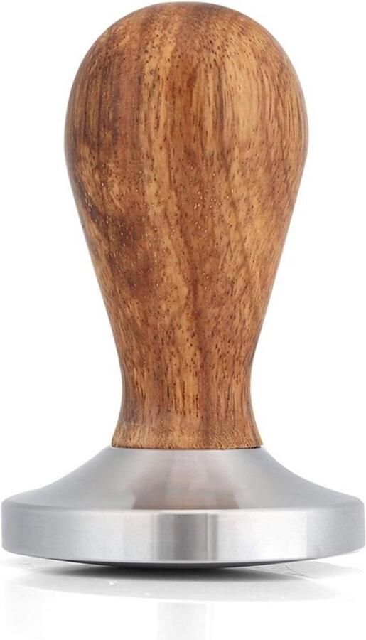 Koffiestamper Espresso pers Espresso bereiden Ergonomisch houten handvat 58mm basis Natuurlijk