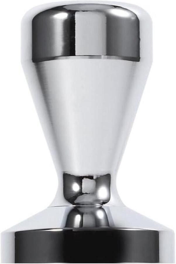 Koffiestamper Espresso pers Koffiezetten thuis Roestvrijstalen basis 51 mm plat Zilver
