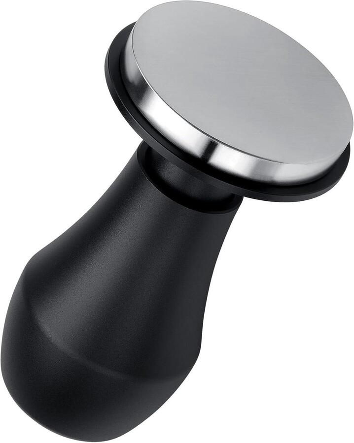 Koffiestamper Espresso stamper Barista tool Espresso zetten Click Sound Feedback 49 mm Zwart