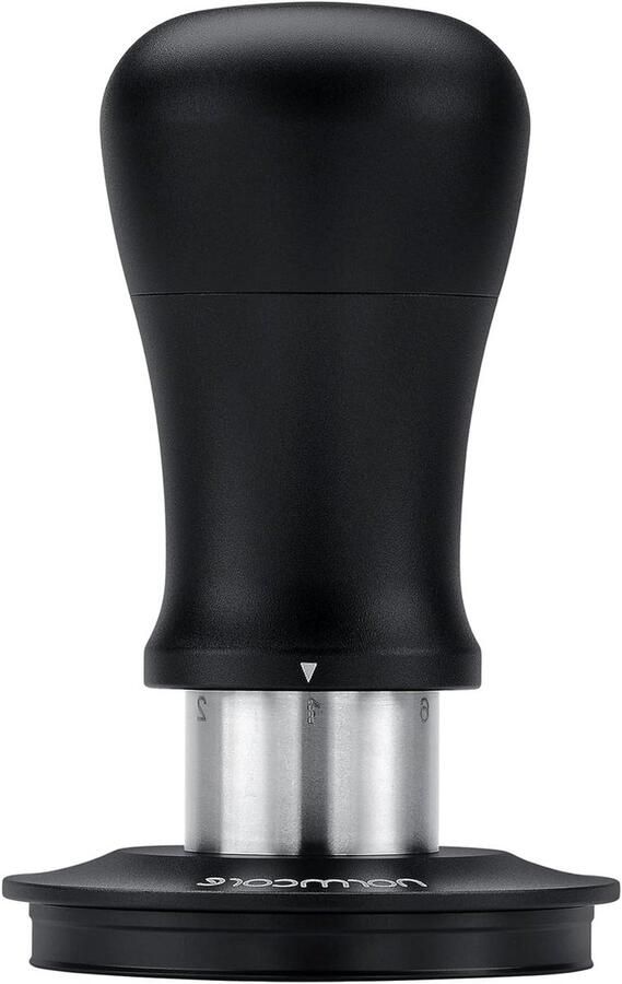 Koffiestamper Espresso stamper Tamper Espresso bereiden Veerbelast mechanisme 58 mm Zwart