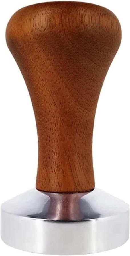 Koffiestamper Espresso Tamper Koffie Bereiden Roestvrijstalen Basis 51mm Houtkleur