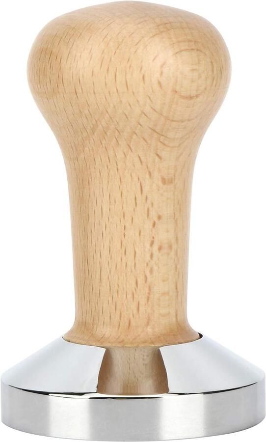 Koffiestamper Espressopers Espresso Maken Robuust Roestvrij Staal 58 mm Hout