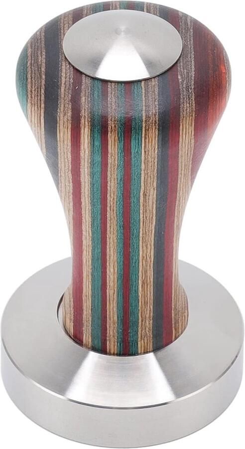Koffiestamper Hout Koffie Aanstamper Espresso Bereiden Afneembare Structuur 51MM Kleurrijk