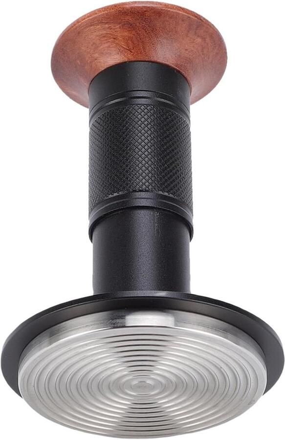 Koffiestamper Koffie pers Espresso zetten Automatische rebound veer 58 mm Walnoot