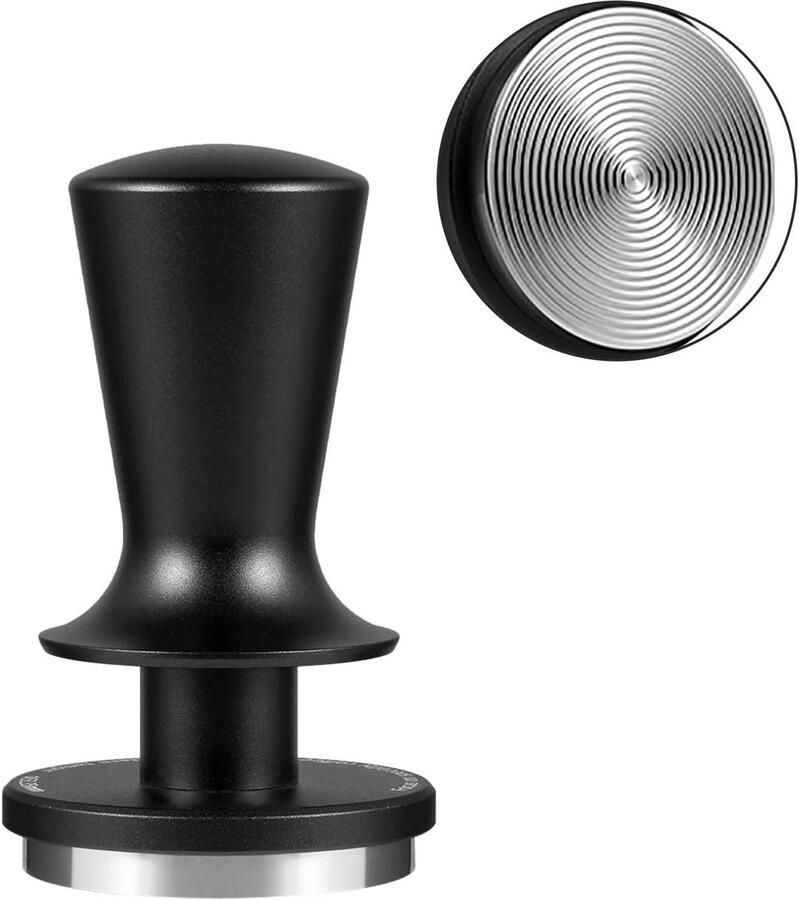 Koffiestamper Koffiedrukker Espresso Bereiden Automatisch Nivellerend 51mm Basis Zilver