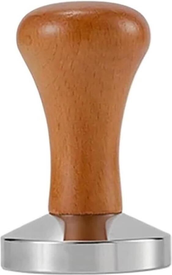 Koffiestamper Set Espresso Barista Koffie Bereiden Stevige Constructie 53mm Basis Hout Zwart