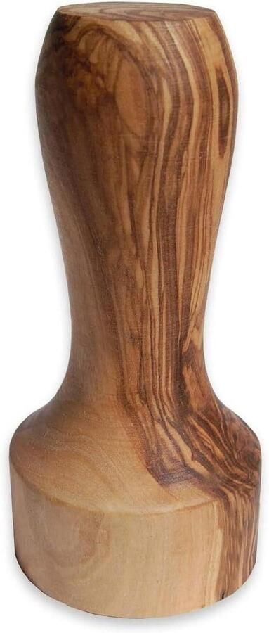 Koffiestamper Tamper Espresso Bereiden Uniek Olijfhouten Design 50 mm Houtkleur