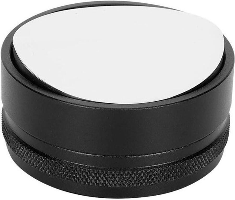 Koffiestamper van spiegelgepolijst roestvrij staal herbruikbare koffietamper voor thuiskantoor of koffieshop zwart 58 mm 438 g