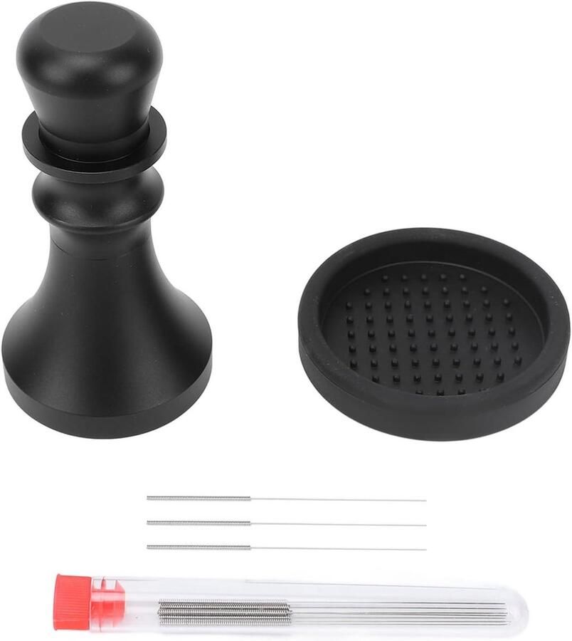 Koffiestamper Verdeler Espresso Tool Koffiebereiding 2-in-1 Naaldontwerp 58 mm Zilver