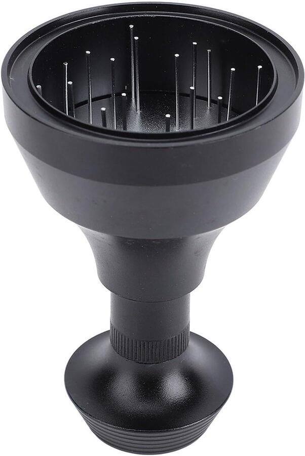 Koffiestampernaald Espressopers Koffiedistributeur Koffiebereiding Instelbare Druk 51MM Zilver