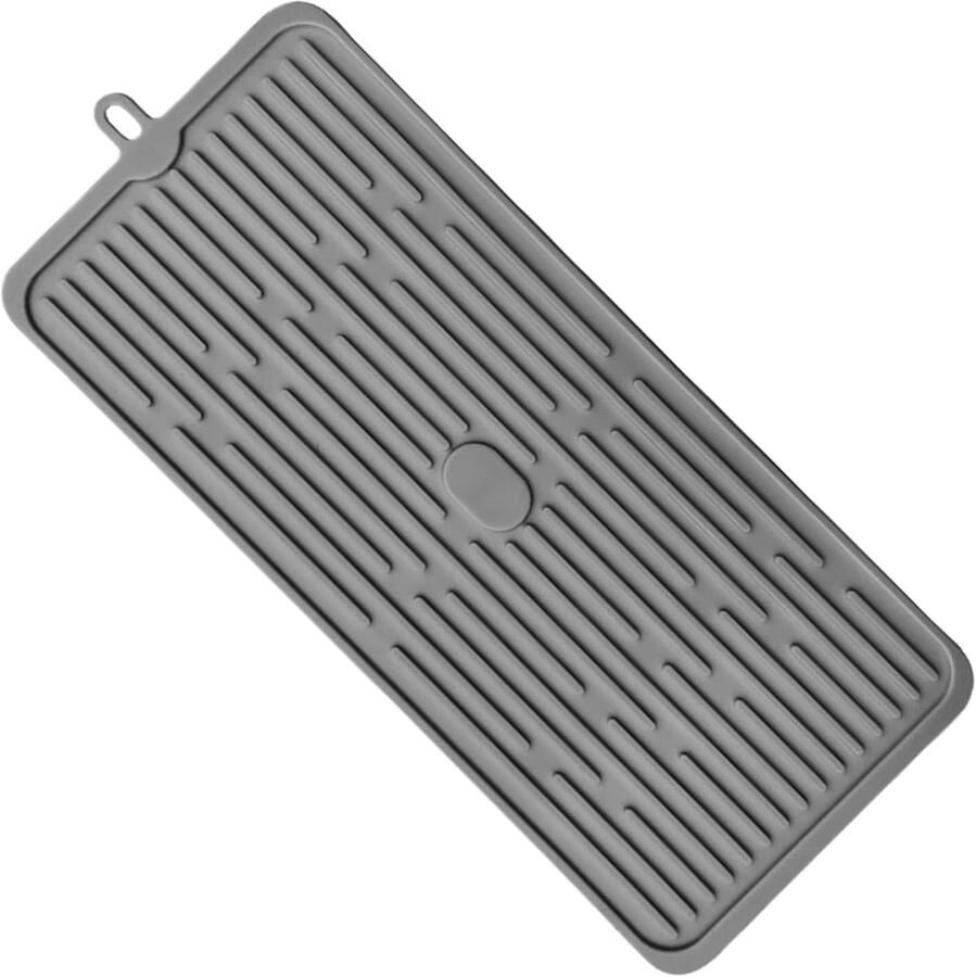 Koffiezetapparaat Onderlegger Ondermat Koffiemachine Aanrecht Beschermen Niet-Glijdende Silicone 47x20 cm Grijs