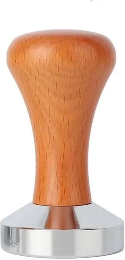 Koffietamper Espresso stamper Koffie bereiden Massief houten handvat 51 mm basis Donker