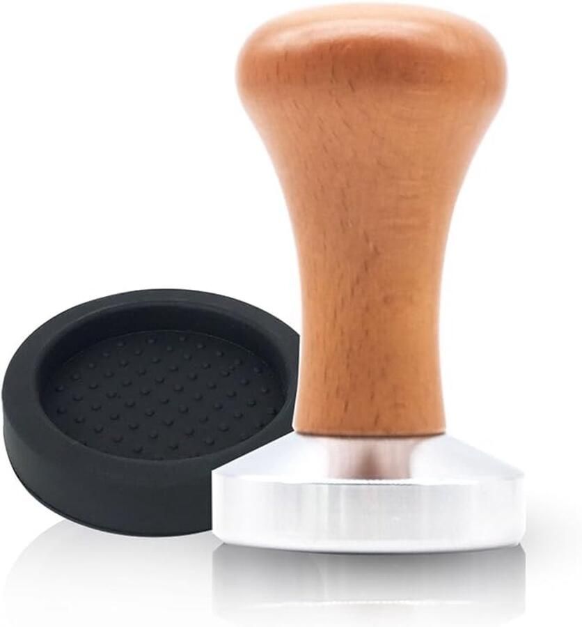 Koffietamper Espresso stamper Perfecte Espresso Roestvrij Staal 51 mm Zilver