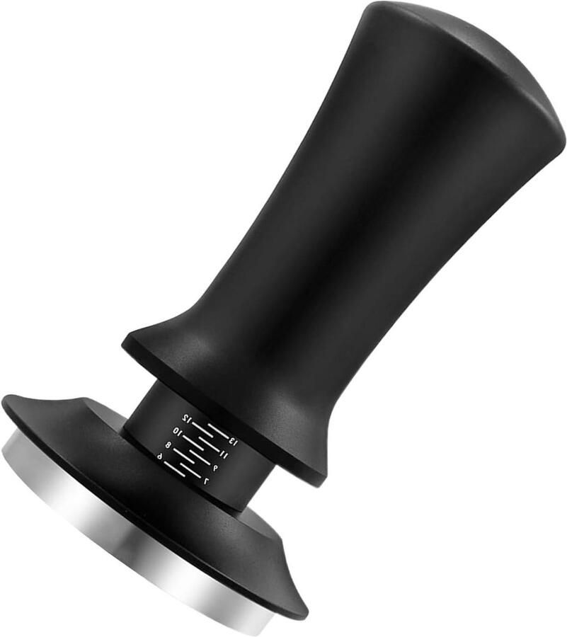 Koffietamper Koffie stamper Espresso zetten Verstelbare diepte 53 mm Zilver