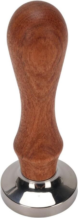 Koffietamper RVS met Houten Handvat 30mm voor Espresso