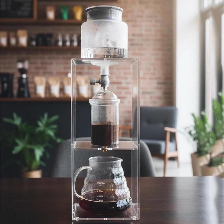 Koffietoren Cold Brew IJsdruppel Koffiezetapparaat Koffie Extraheren Verstelbare Druppelsnelheid 600 ml Transparant - Foto 2