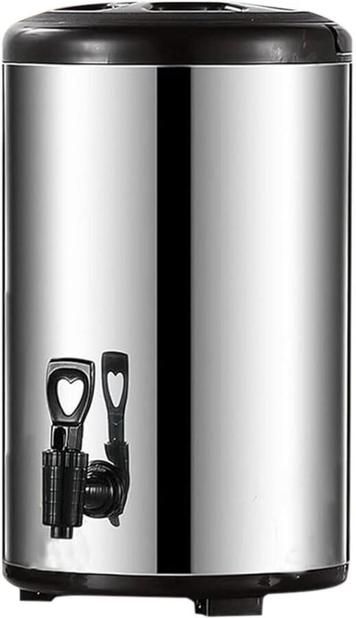 Koffieurne Drankdispenser RVS Ketel Warmhoudbak Dranken Serveren Dubbelwandige Isolatie 8 of 10 liter Zilver