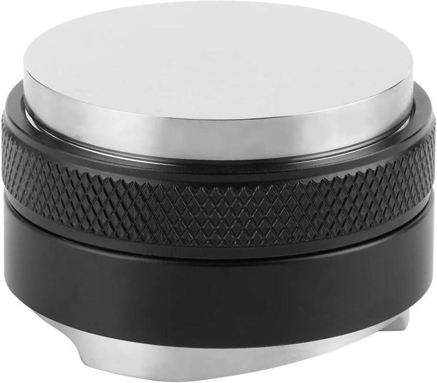 Koffieverdeler Dubbel Koffie Tamper Espresso Bereiden Verstelbare Diepte 51mm Zwart