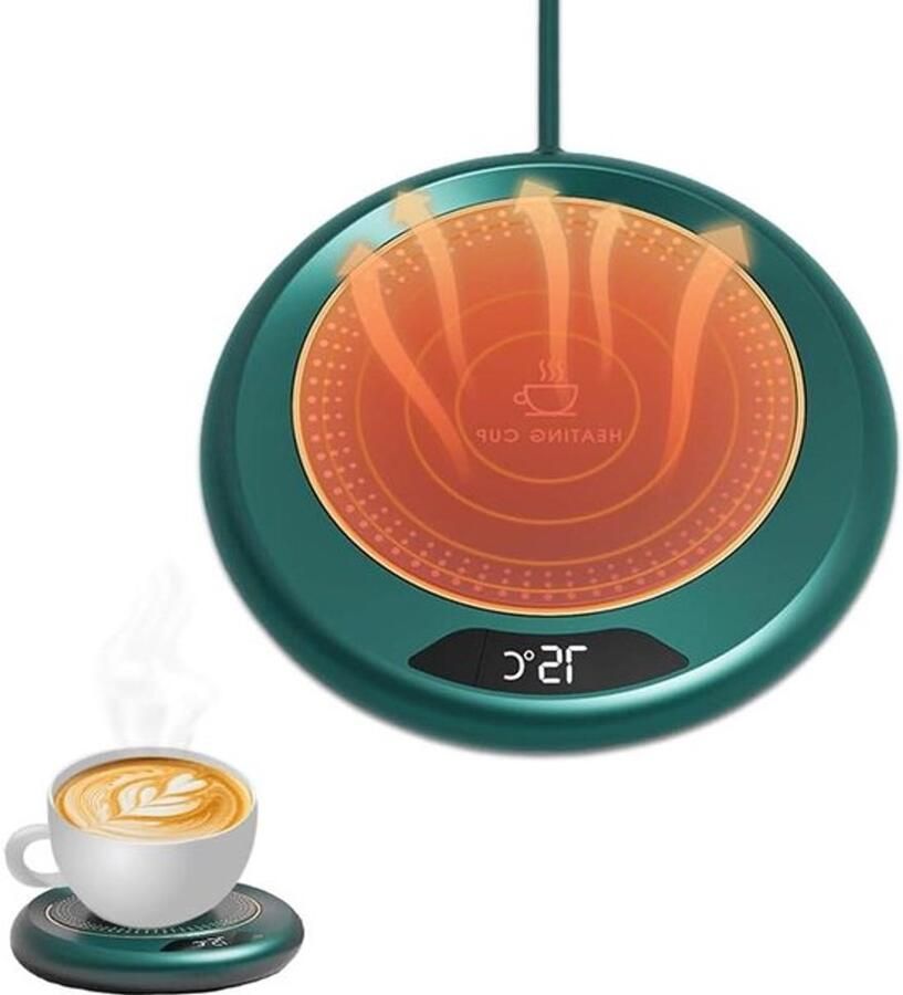 Koffieverwarmer bekerwarmer met 3 temperatuurinstellingen automatische uitschakeling en bureaudesign – Voor kantoor en thuis ideaal voor koffie thee of melk - Foto 1