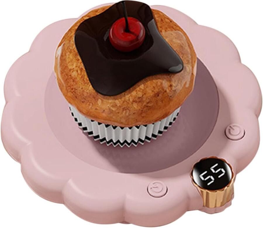 Koffieverwarmer Bureau Bekerwarmer Drinken Warme Dranken Houden Instelbare Temperatuur Compact Ontwerp Roze