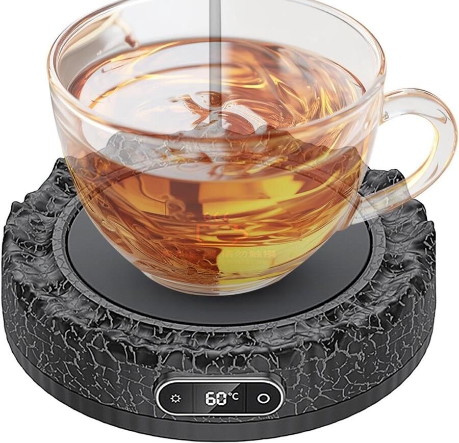Koffiewarmer tafel-kopjeswarmer creatieve verwarming voor koffiekopjes 60 W thermo-onderzetter koffieverwarmingskussen intelligente bureau-bekerwarmer voor kopjes zwart